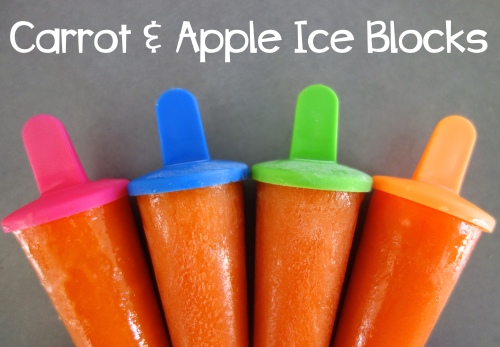 Carrot and Apple Ice Blocks